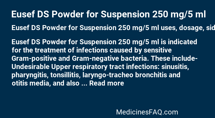 Eusef DS Powder for Suspension 250 mg/5 ml