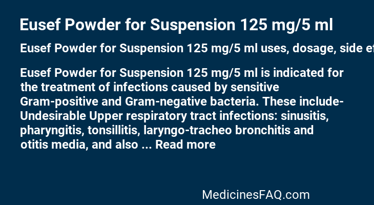 Eusef Powder for Suspension 125 mg/5 ml