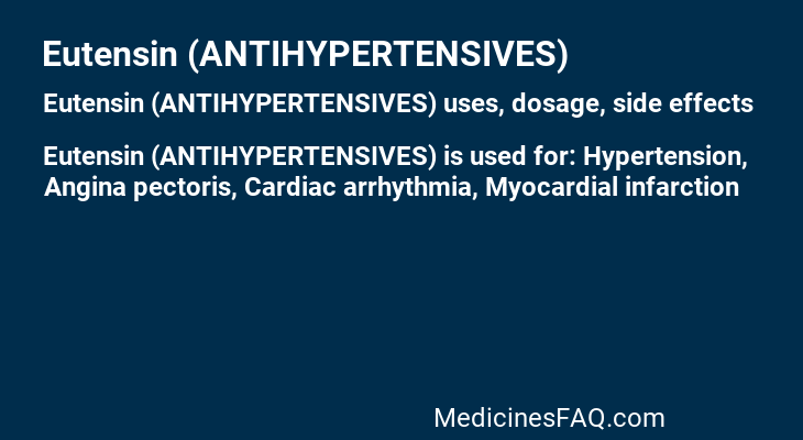 Eutensin (ANTIHYPERTENSIVES)