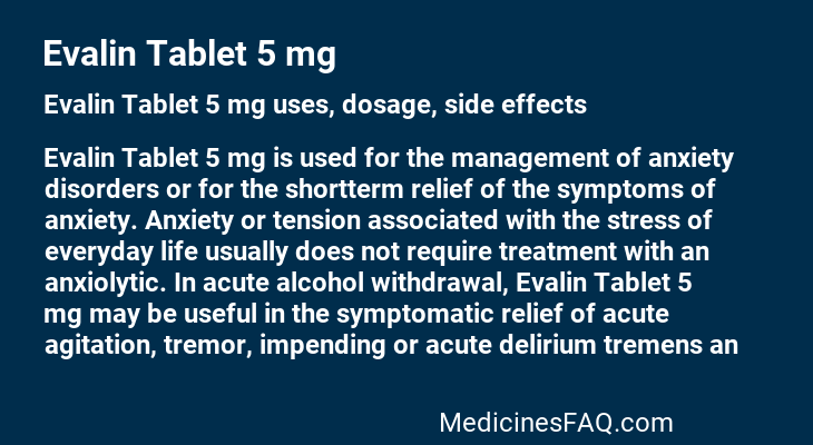 Evalin Tablet 5 mg