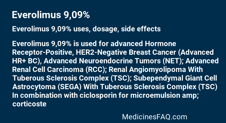 Everolimus 9,09%