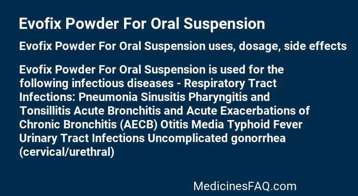 Evofix Powder For Oral Suspension