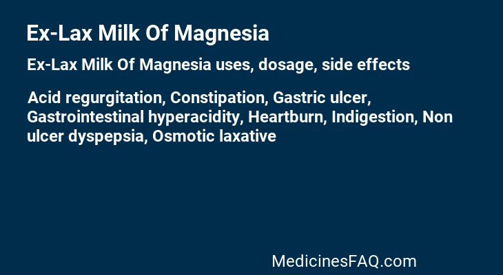 Ex-Lax Milk Of Magnesia
