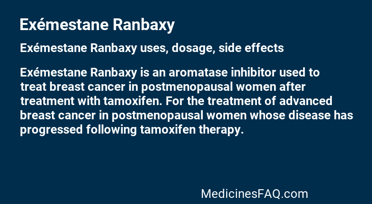 Exémestane Ranbaxy