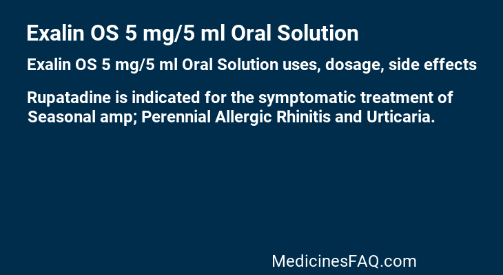 Exalin OS 5 mg/5 ml Oral Solution