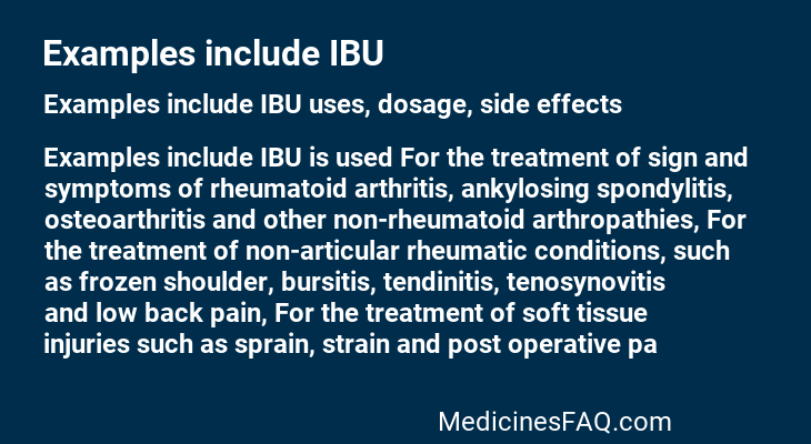 Examples include IBU