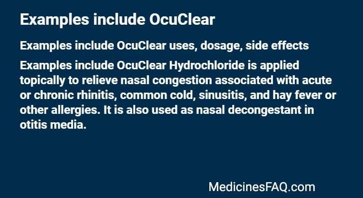 Examples include OcuClear