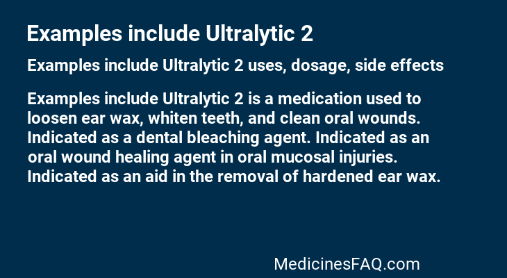 Examples include Ultralytic 2