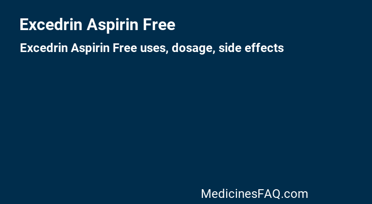 Excedrin Aspirin Free