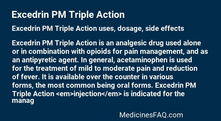 Excedrin PM Triple Action