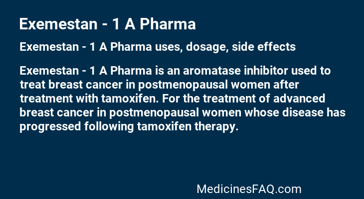 Exemestan - 1 A Pharma