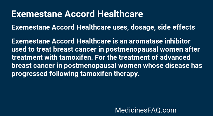 Exemestane Accord Healthcare