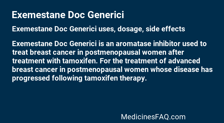 Exemestane Doc Generici