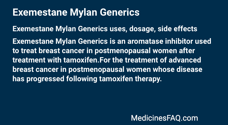 Exemestane Mylan Generics