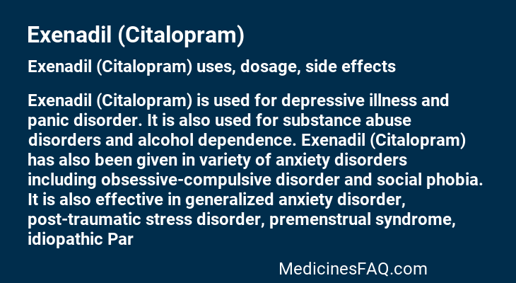 Exenadil (Citalopram)