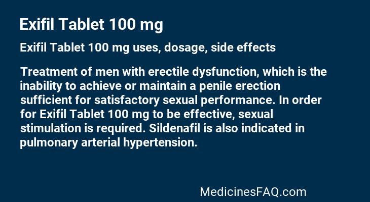 Exifil Tablet 100 mg