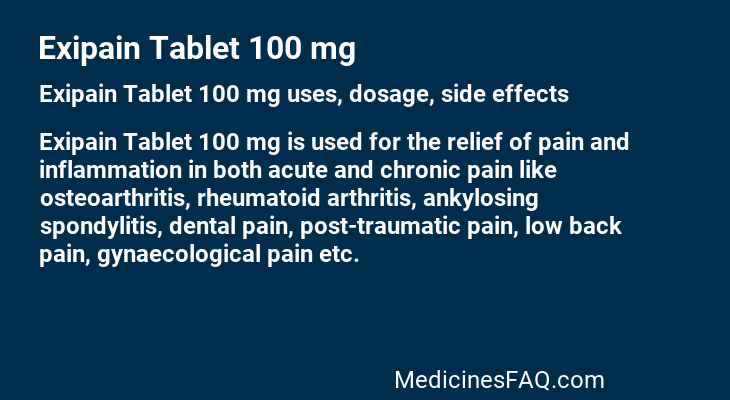 Exipain Tablet 100 mg