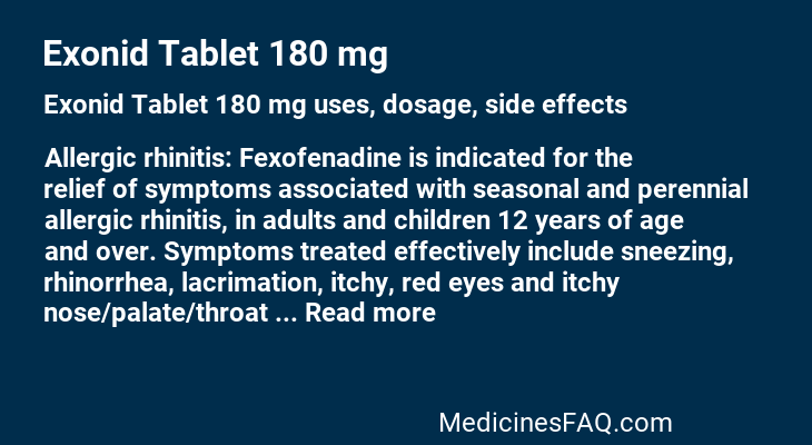 Exonid Tablet 180 mg