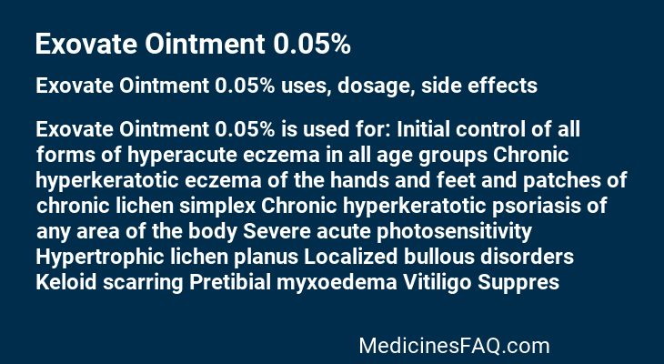 Exovate Ointment 0.05%