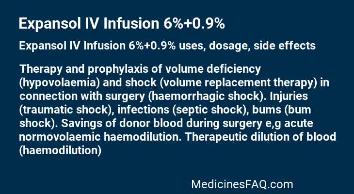 Expansol IV Infusion 6%+0.9%