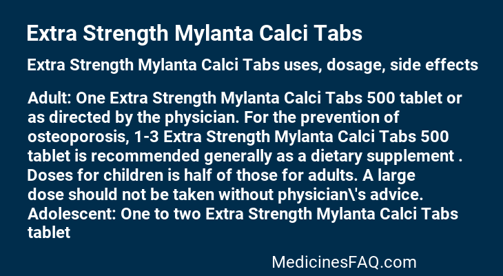 Extra Strength Mylanta Calci Tabs