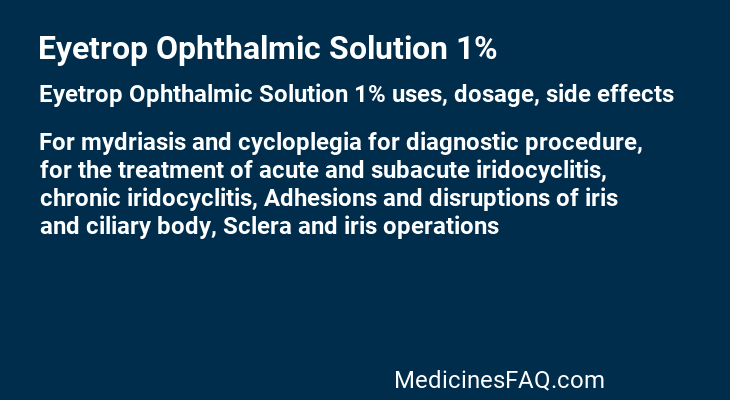 Eyetrop Ophthalmic Solution 1%