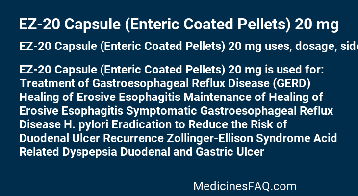 EZ-20 Capsule (Enteric Coated Pellets) 20 mg