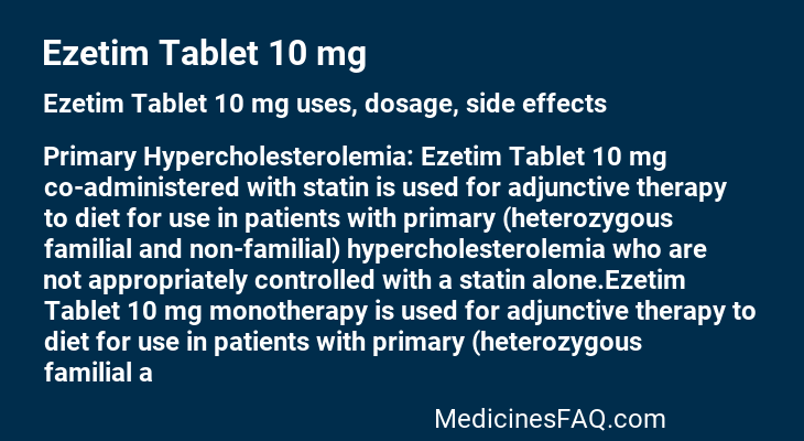 Ezetim Tablet 10 mg