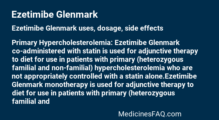 Ezetimibe Glenmark