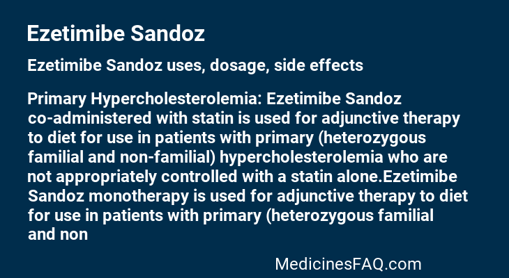 Ezetimibe Sandoz