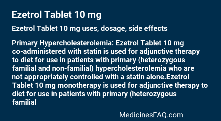 Ezetrol Tablet 10 mg