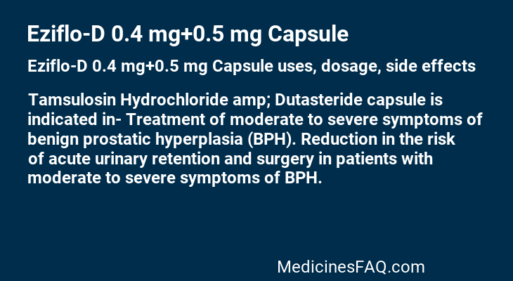 Eziflo-D 0.4 mg+0.5 mg Capsule