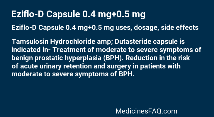 Eziflo-D Capsule 0.4 mg+0.5 mg