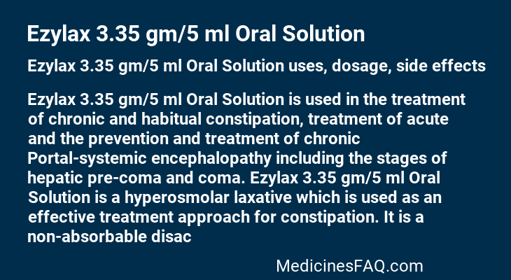 Ezylax 3.35 gm/5 ml Oral Solution