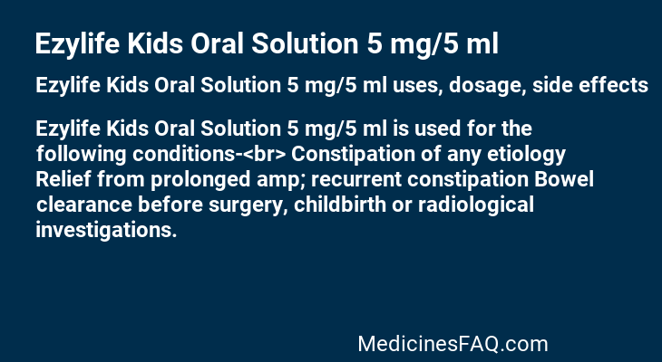 Ezylife Kids Oral Solution 5 mg/5 ml