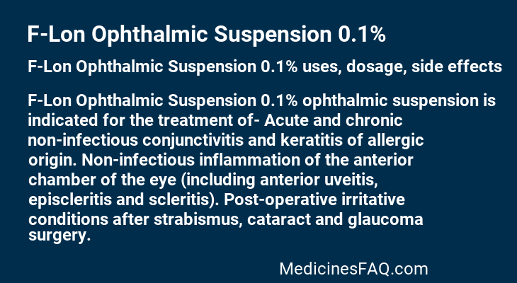 F-Lon Ophthalmic Suspension 0.1%