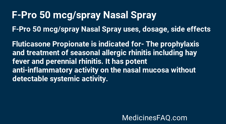 F-Pro 50 mcg/spray Nasal Spray