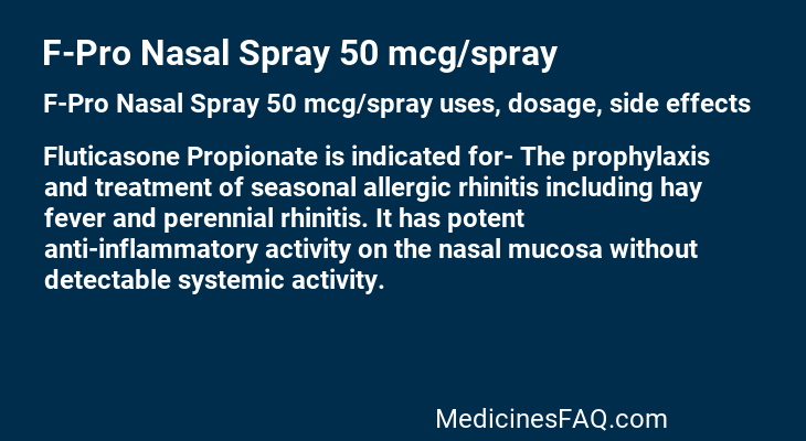 F-Pro Nasal Spray 50 mcg/spray