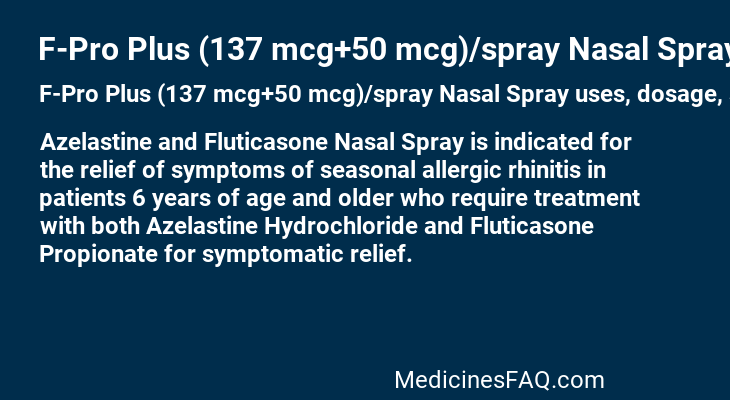 F-Pro Plus (137 mcg+50 mcg)/spray Nasal Spray