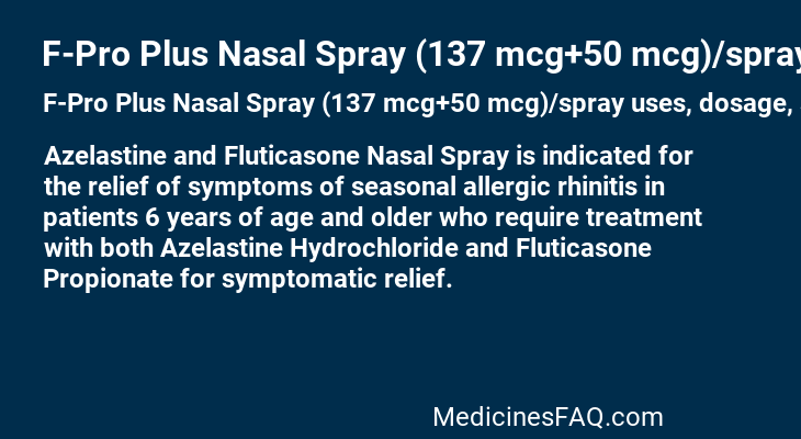 F-Pro Plus Nasal Spray (137 mcg+50 mcg)/spray