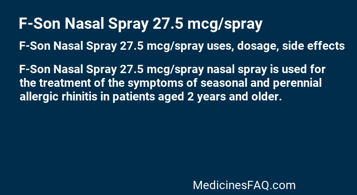 F-Son Nasal Spray 27.5 mcg/spray