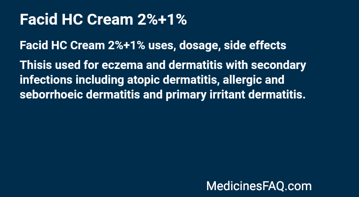 Facid HC Cream 2%+1%