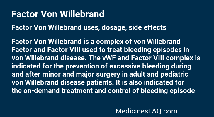 Factor Von Willebrand