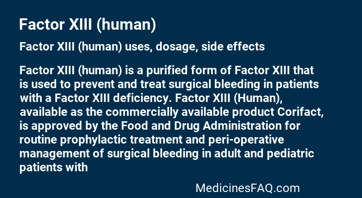 Factor XIII (human)