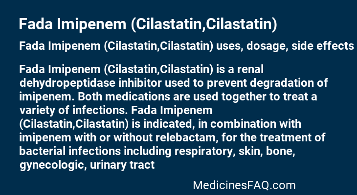 Fada Imipenem (Cilastatin,Cilastatin)