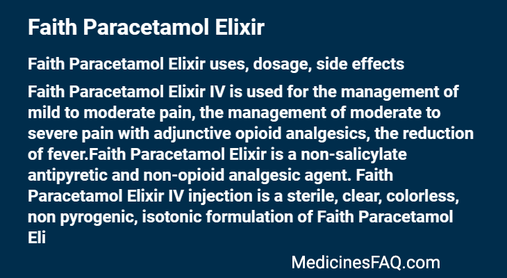 Faith Paracetamol Elixir