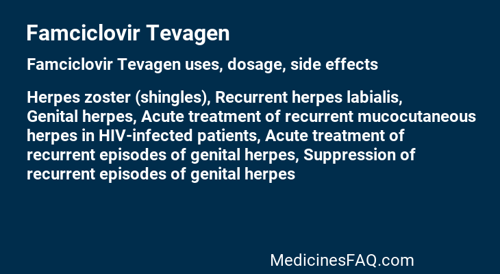 Famciclovir Tevagen