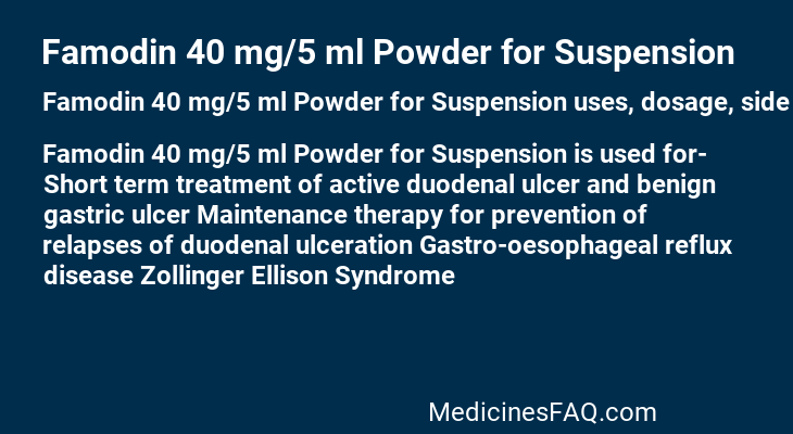 Famodin 40 mg/5 ml Powder for Suspension