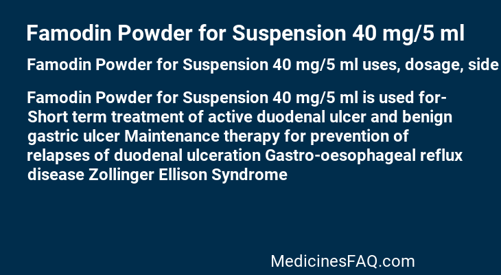 Famodin Powder for Suspension 40 mg/5 ml