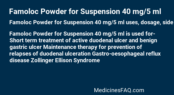 Famoloc Powder for Suspension 40 mg/5 ml